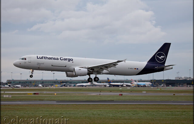 D-AEUC Airbus A321-211P2F Lufthansa Cargo operates first commercial service to Dublin