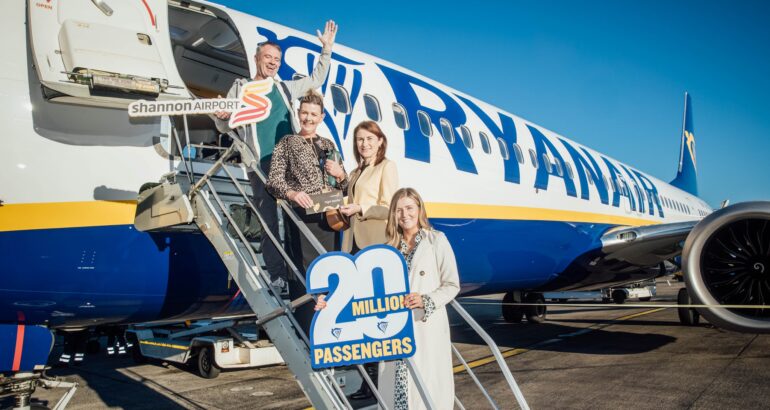 Ryanair expands Shannon Winter Capacity by 30,000 seats