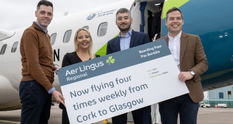 Cork Airport Celebrates New Aer Lingus Regional Service to Glasgow