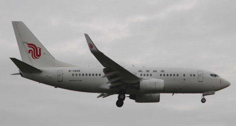 Beijing Airlines Boeing BBJ Arrives at Dublin Airport